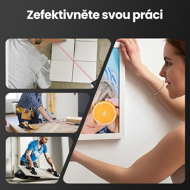 📐4 stranný magnetický digitálny uhlomer s laserom