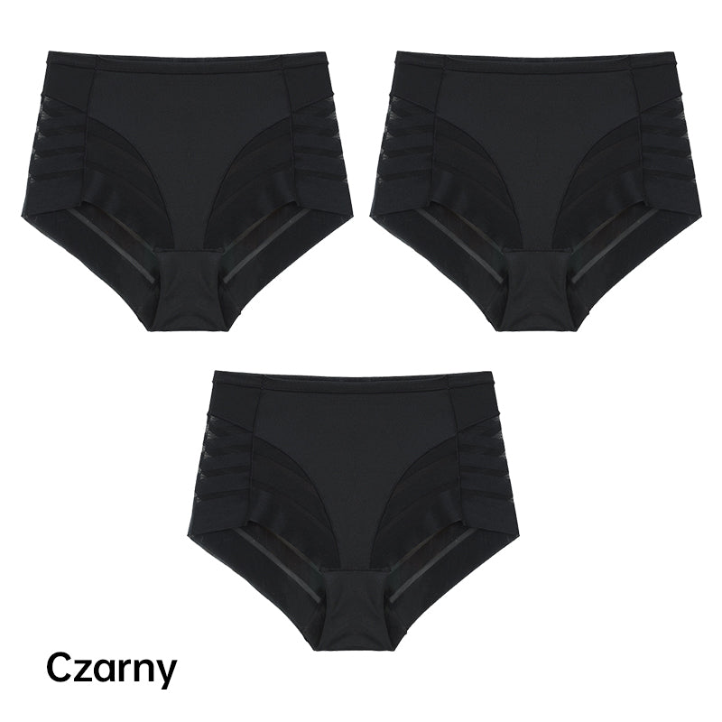 🌸🏆6 KUSOV  Priedušné bezšvíkové pruhované nohavičky pre ženy