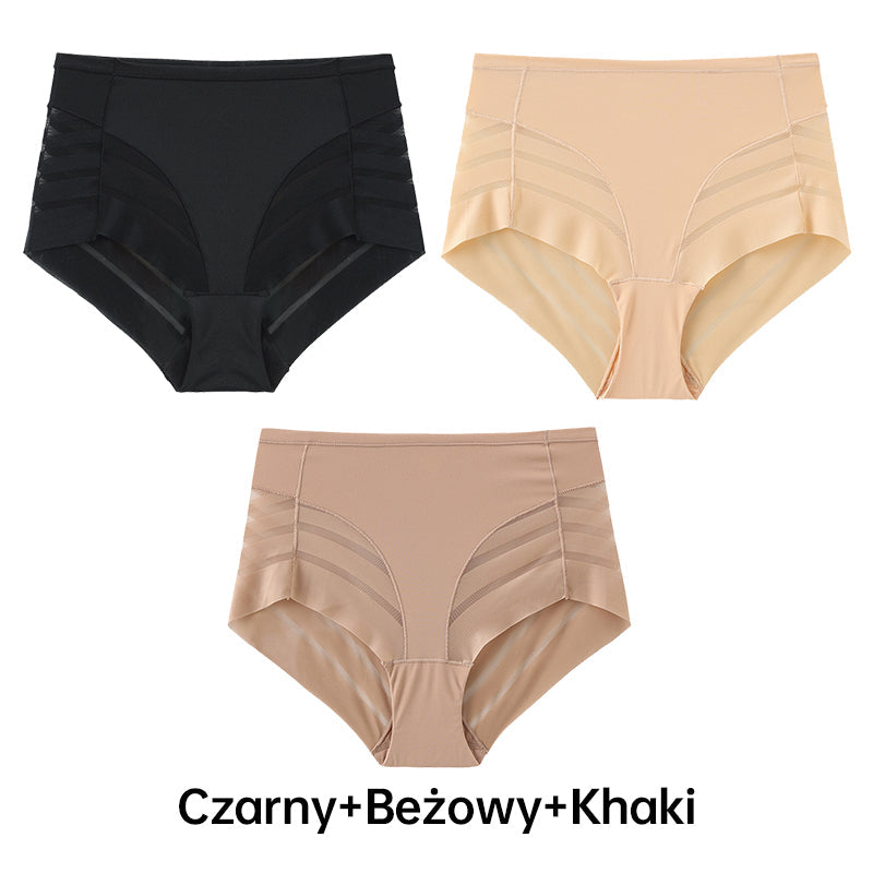 🌸🏆6 KUSOV  Priedušné bezšvíkové pruhované nohavičky pre ženy