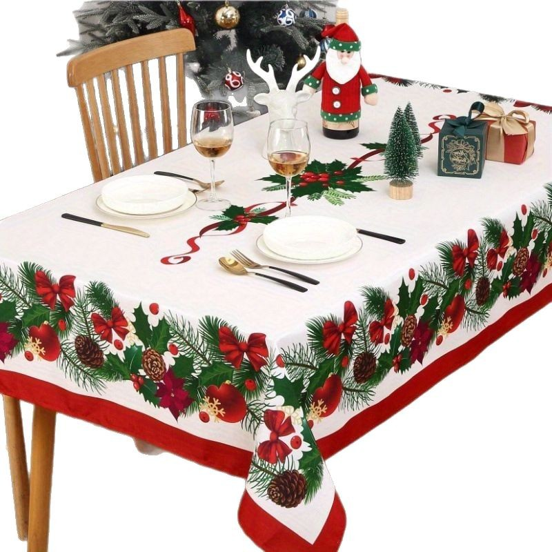 🎄Vízálló téglalap alakú karácsonyi asztalterítő🍔