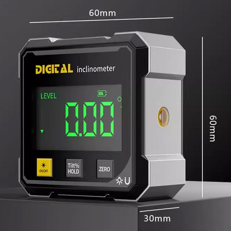 📐4 stranný magnetický digitálny uhlomer s laserom