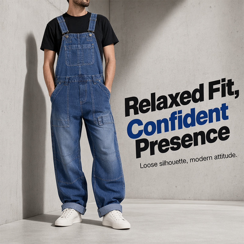 🔥Klasszikus szabású férfi farmer overall