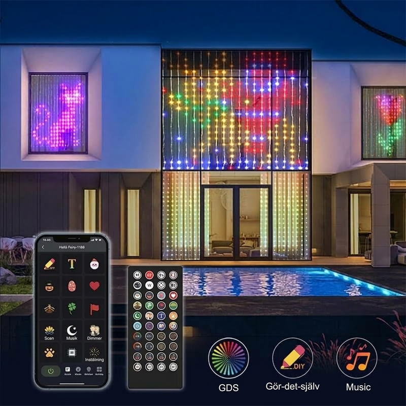 🎄 LED záclonová girlanda – vodeodolná, do interiéru aj exteriéru ✨
